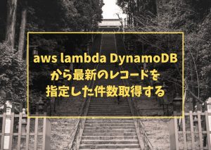 aws lambda DynamoDBから最新のレコードを指定した件数取得する