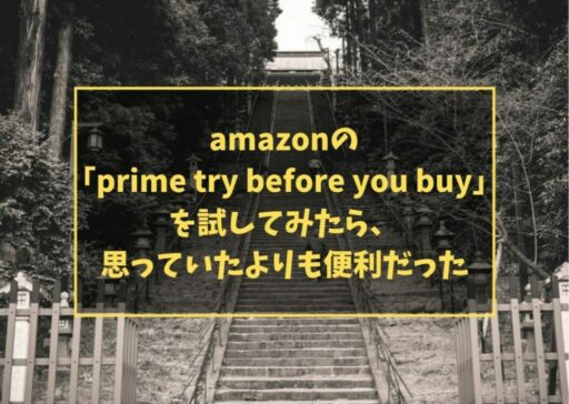 amazonの「prime try before you buy」を試してみたら、思っていたよりも便利だった